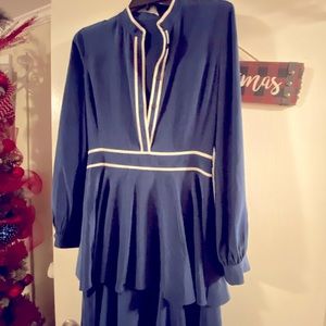 Tory Birch 100% silk dress ruffled bottom